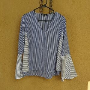 Striped Bell Sleeve Top